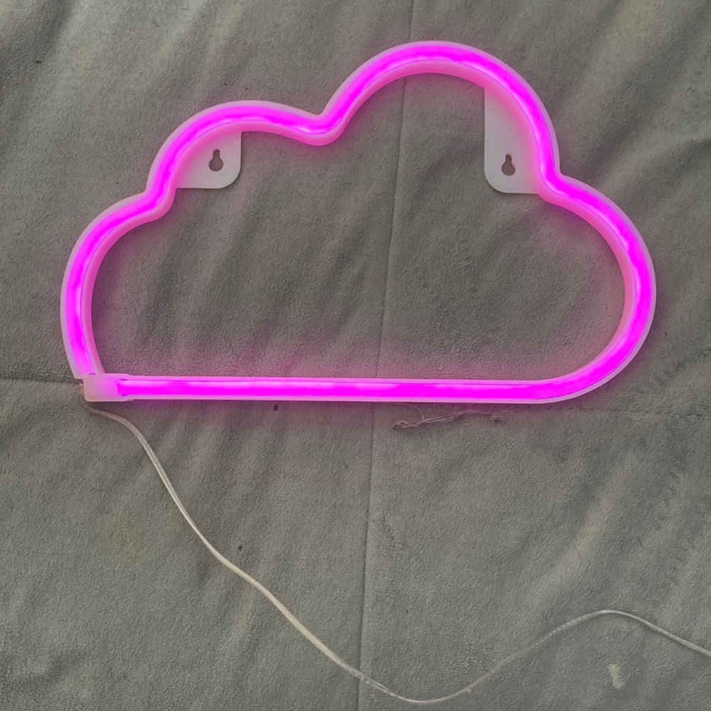 cloud battery operated sign
